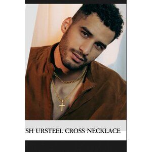 Ursteel Layered‎ Cross Necklace for Men 18/20in